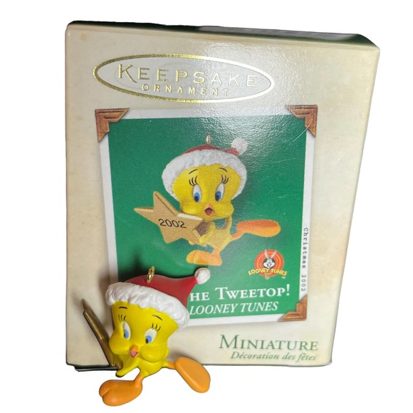 Miniature Hallmark Keepsake Ornaments Tweety Looney Tunes Original Box Lot of 3 - Picture 9 of 12